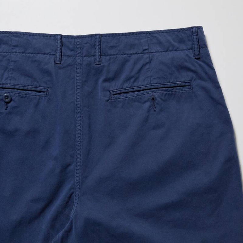 Men's Uniqlo Chino Shorts Blue | UHTJ-74893