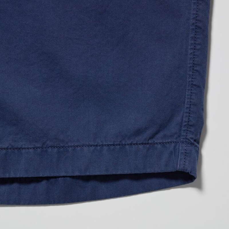 Men's Uniqlo Chino Shorts Blue | UHTJ-74893