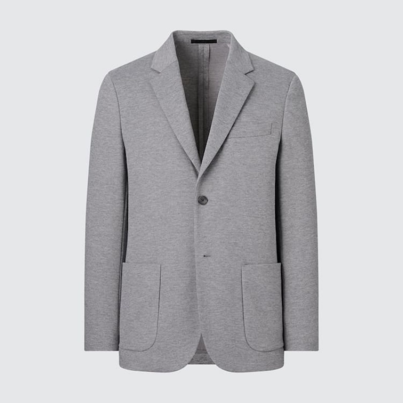 Men's Uniqlo Comfort Jackets Grey | JMTB-95641