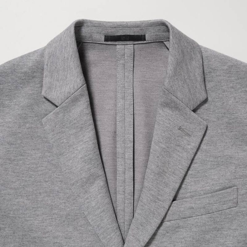 Men's Uniqlo Comfort Jackets Grey | JMTB-95641