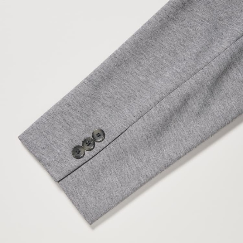 Men's Uniqlo Comfort Suits Grey | OXIJ-82653