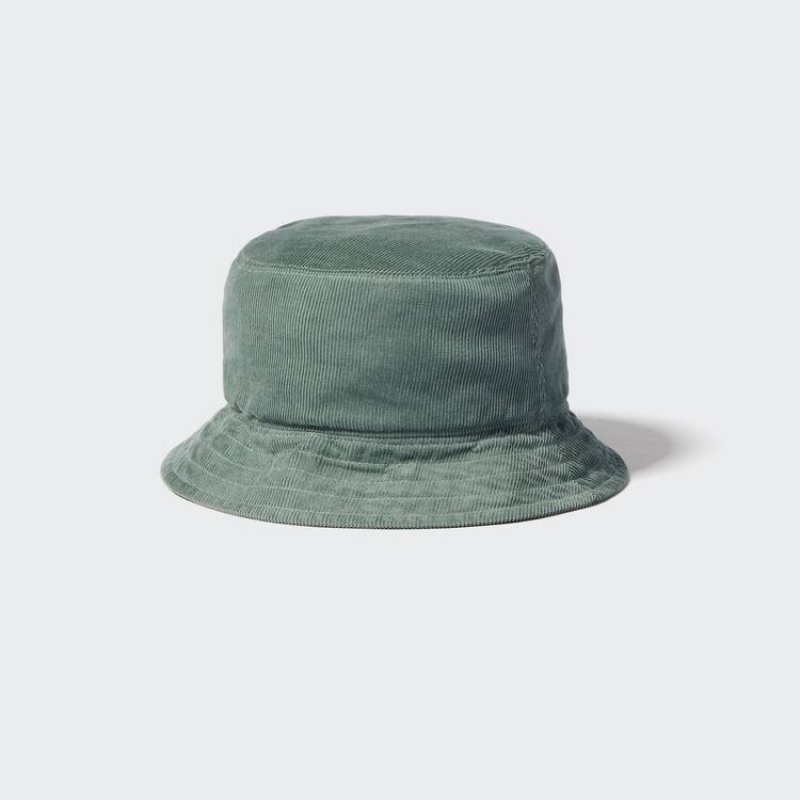 Men\'s Uniqlo Corduroy Hats Green | GNLM-46095