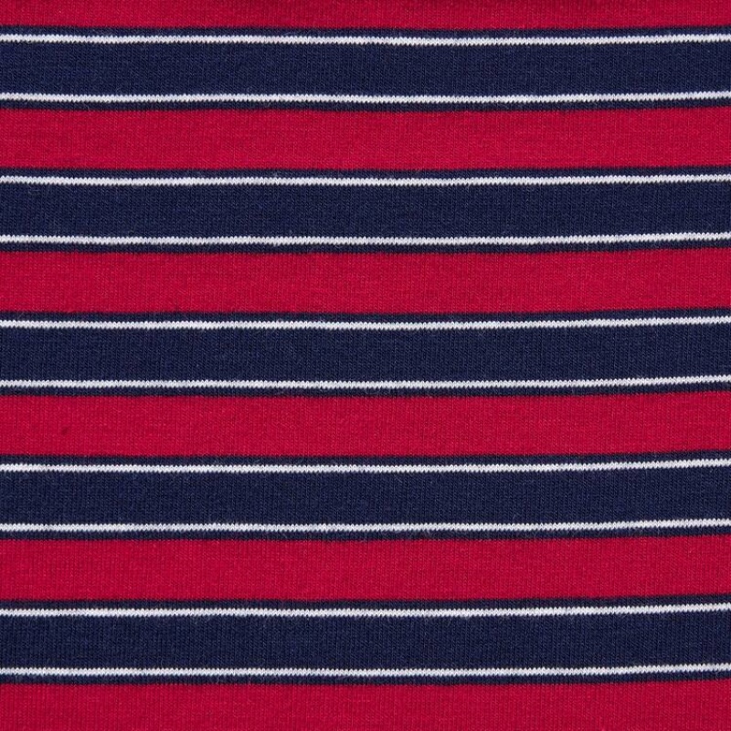 Men's Uniqlo Cotton Striped Boxer Underwear Red | YKUC-80794