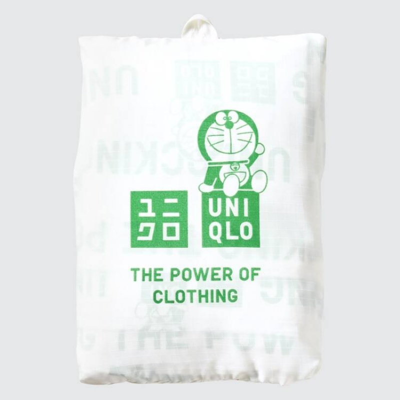 Men's Uniqlo Doraemon Ut Recycled Pocketable Bags White | XNVE-24187