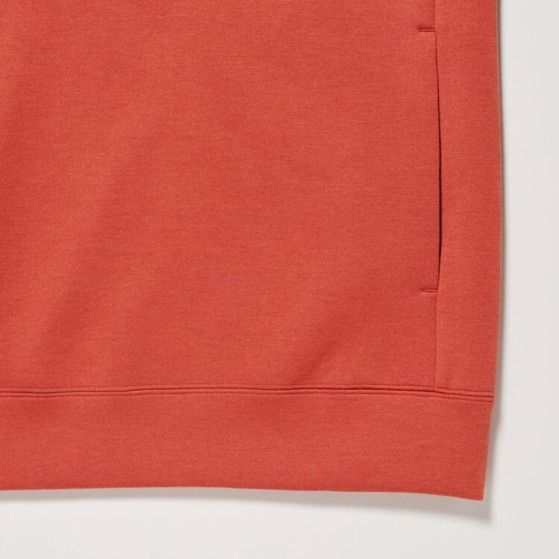 Men's Uniqlo Dry Stretch Hoodie Orange | KXIU-53297