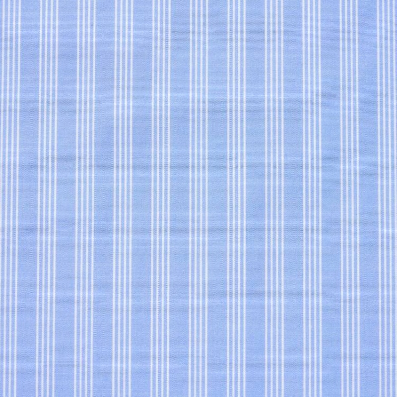 Men's Uniqlo Extra Fine Cotton Broadcloth Regular Fit Striped Shirts Blue | IQCS-72618