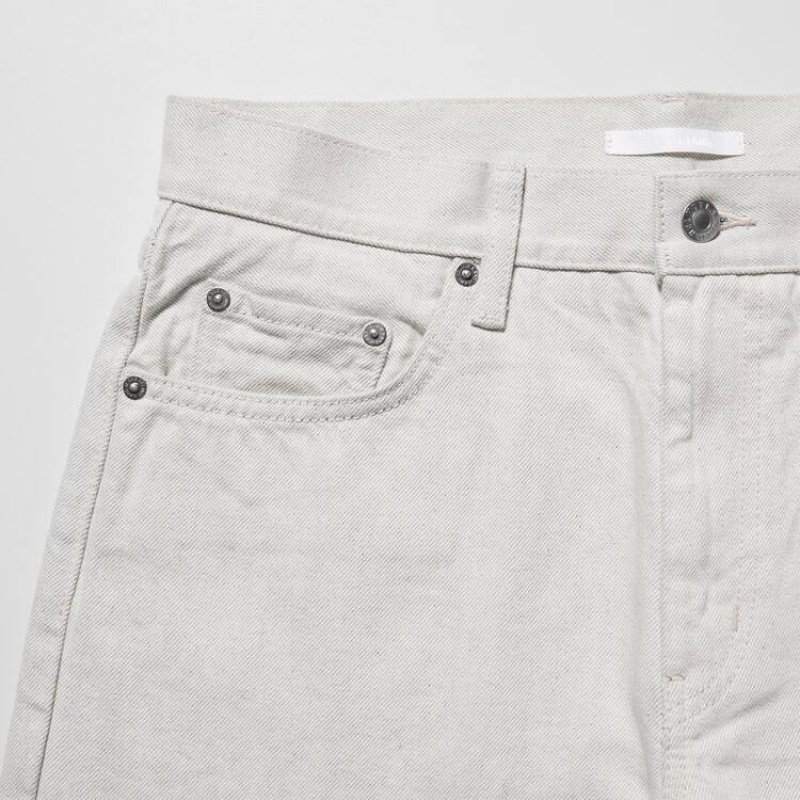 Men's Uniqlo Helmut Lang Classic Cut Jeans White | VBWN-36480