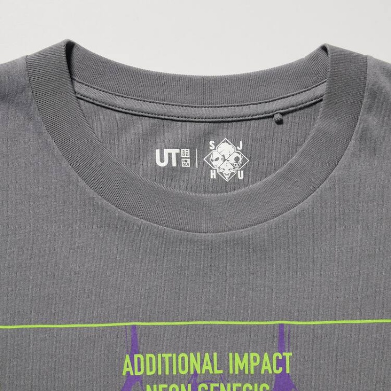 Men's Uniqlo Hideaki Anno Ut Graphic (Eva) T Shirts Grey | TVPW-56372