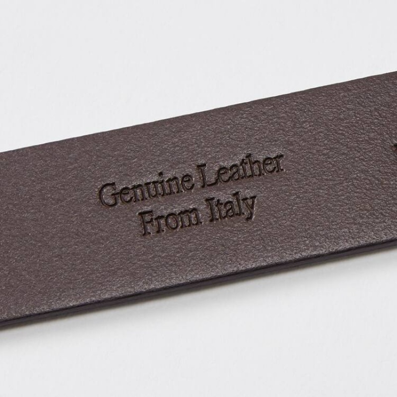 Men's Uniqlo Italian Suede Leather Belts Black | PQHB-20871