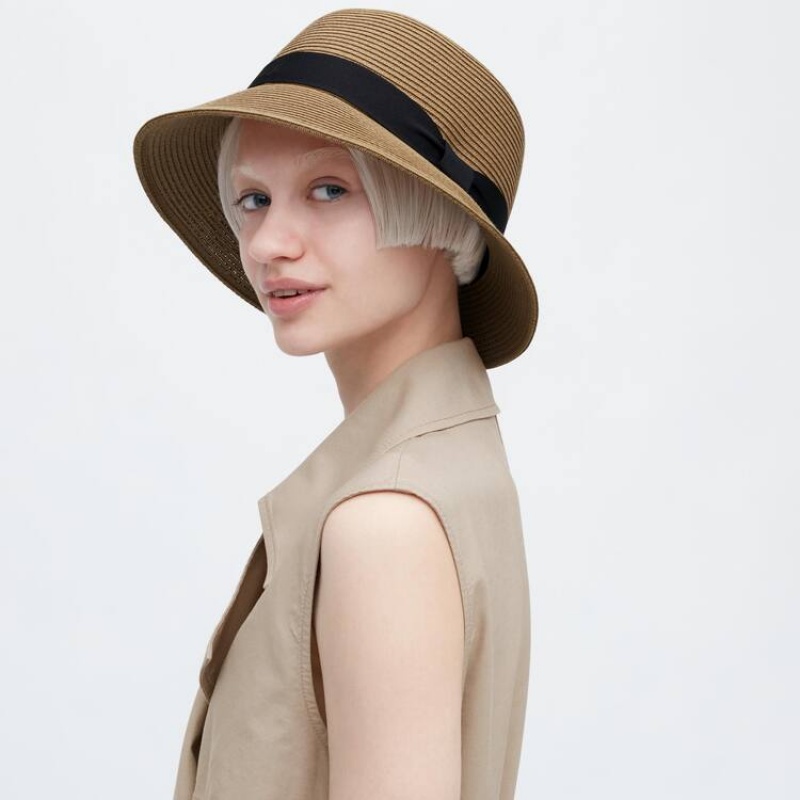 Men's Uniqlo Jw Anderson Hats Beige | EXCJ-18725