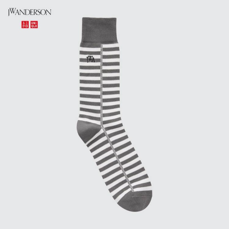 Men\'s Uniqlo Jw Anderson Socks Grey | ZDMN-91273