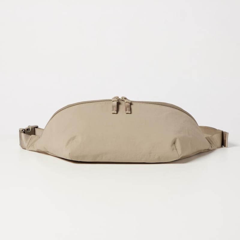 Men's Uniqlo Nylon Crossbody Bags Beige | GYCD-56927