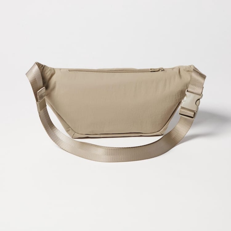 Men's Uniqlo Nylon Crossbody Bags Beige | GYCD-56927