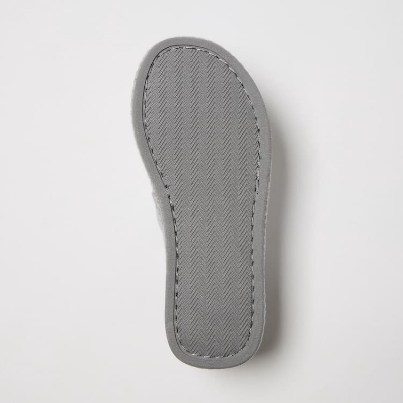 Men's Uniqlo Open Toe Waffle Slippers Grey | SQVF-89160