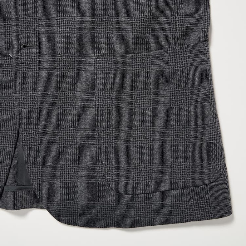 Men's Uniqlo Patterned Comfort Suits Grey | BKIC-54312