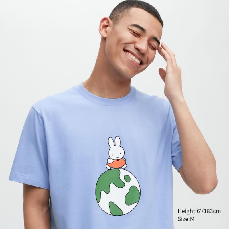 Men\'s Uniqlo Peace For All Ut Graphic (Dick Bruna) T Shirts Blue | HZQX-94630