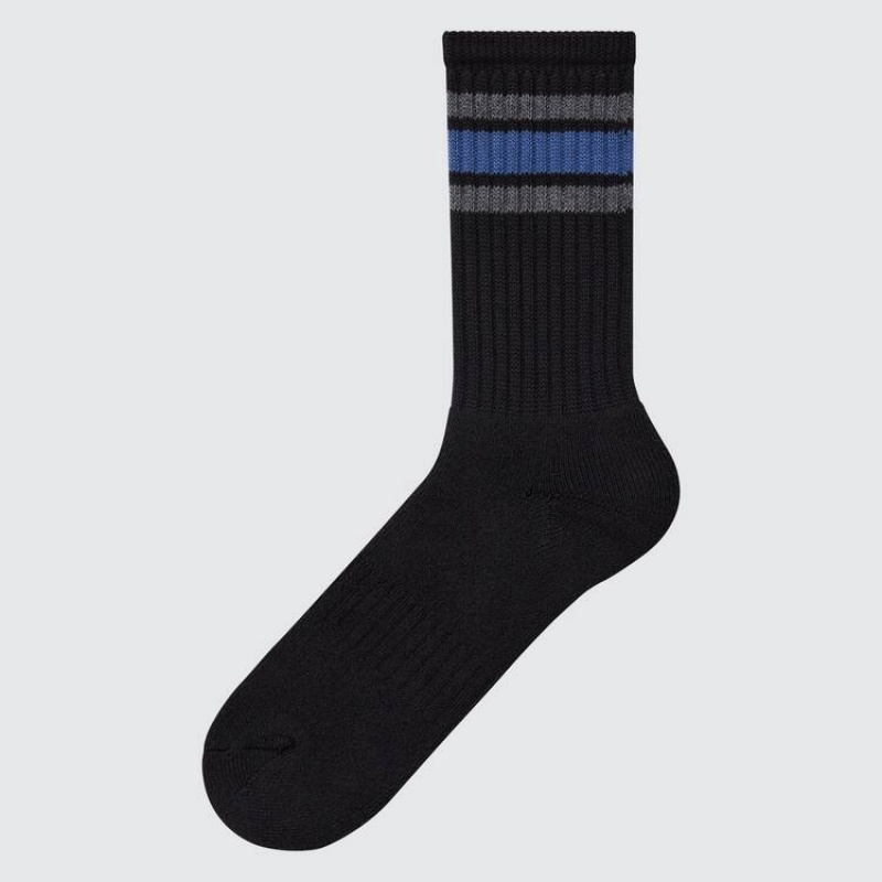 Men\'s Uniqlo Pile Lined Socks Black | DWBI-68597