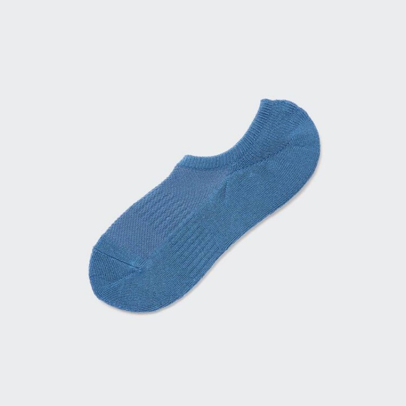 Men\'s Uniqlo Pile Low Cut Socks Blue | ULZX-93752