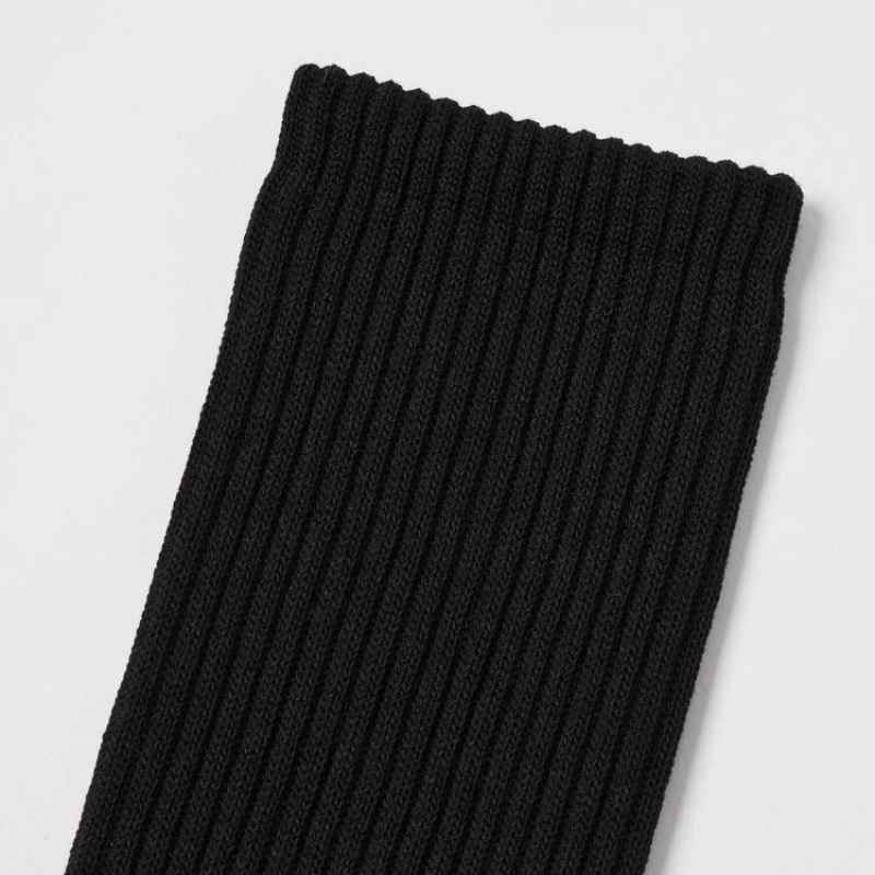 Men's Uniqlo Pile Socks Black | YMHD-07453