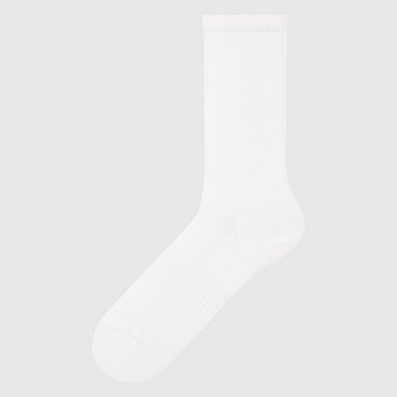 Men\'s Uniqlo Pile Socks White | JNIT-06794