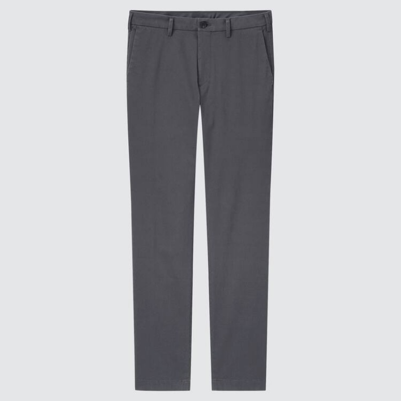 Men\'s Uniqlo Slim Fit Chinos Trousers Grey | SQRH-04851