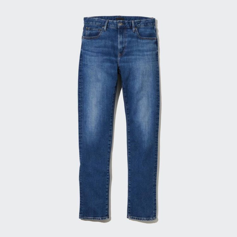 Men's Uniqlo Slim Fit Jeans Blue | KNPS-24690