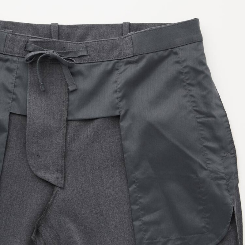 Men's Uniqlo Smart Comfort Ankle Length (Long) (2021 Season) Trousers Grey | TGXZ-39618