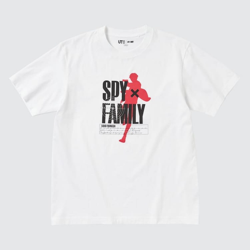 Men\'s Uniqlo Spy X Family Ut Graphic T Shirts White | UVPA-12049