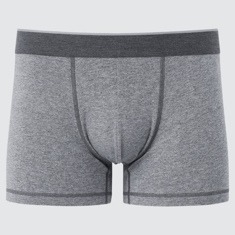 Men\'s Uniqlo Supima Cotton Low Rise Boxer Underwear Grey | DHFS-20468