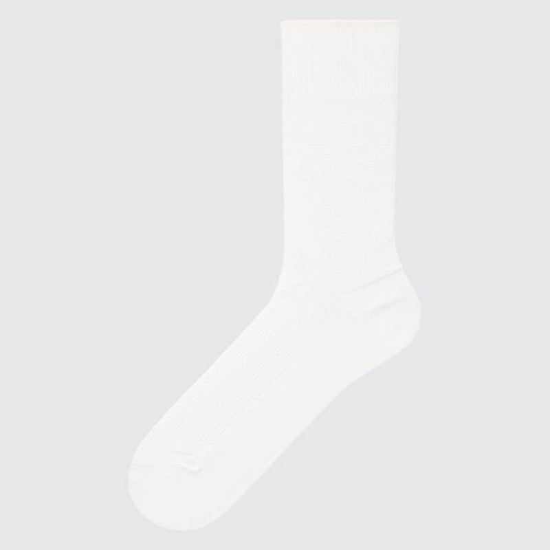 Men\'s Uniqlo Supima Cotton Piqué Socks White | MYOC-05289