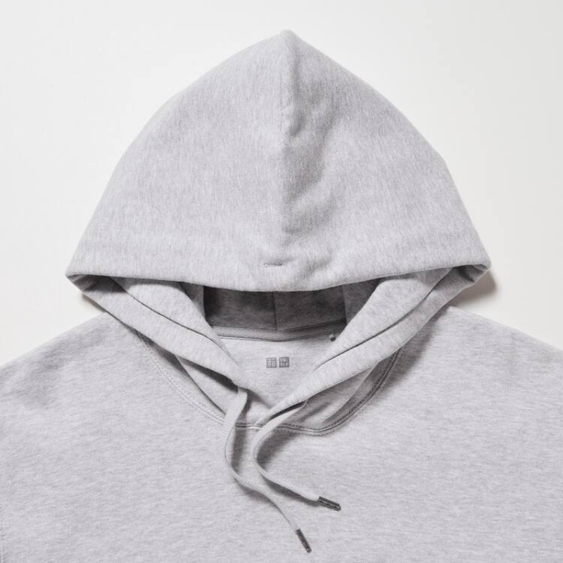 Men's Uniqlo Sweat Pullover Hoodie Grey | KZMB-06813