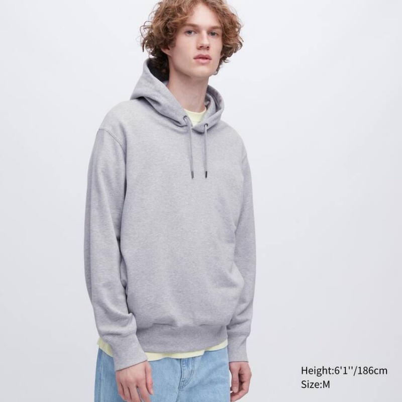 Men\'s Uniqlo Sweat Pullover Hoodie Grey | KZMB-06813