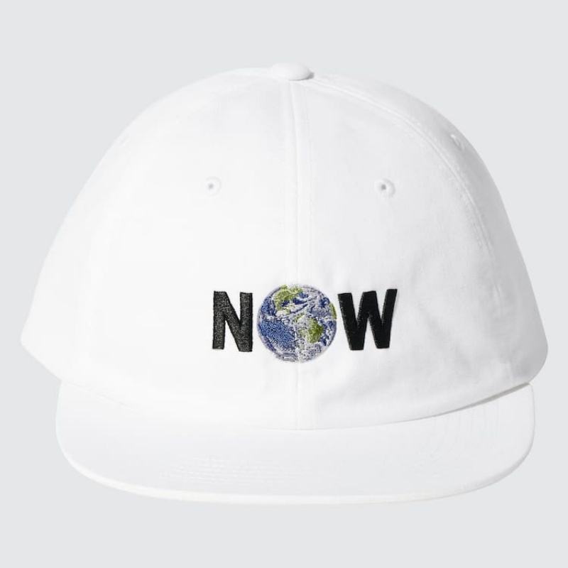 Men's Uniqlo The Message Ut (Cali Dewitt) Caps White | BXTV-04876