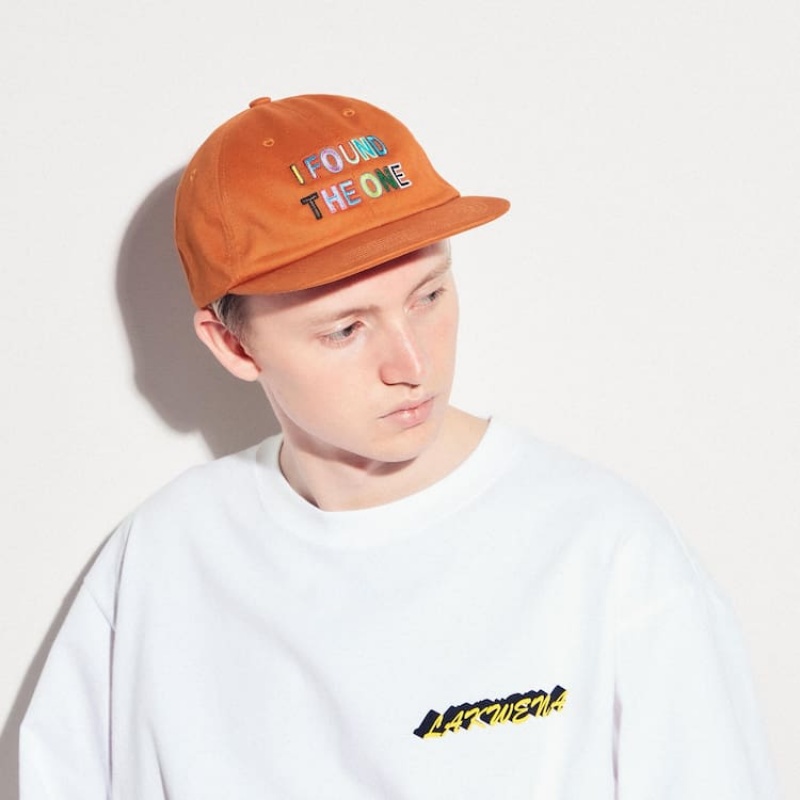 Men's Uniqlo The Message Ut (Lakwena) Caps Orange | UATD-31094