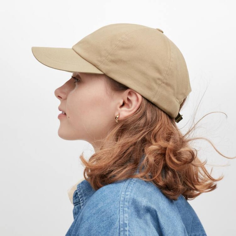 Men's Uniqlo Twill Caps Beige | HUWO-91723