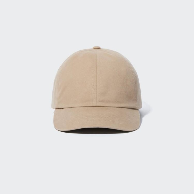 Men's Uniqlo Twill Caps Beige | HUWO-91723