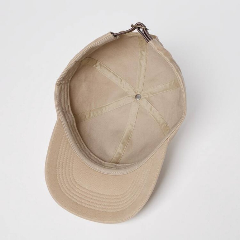 Men's Uniqlo Twill Caps Beige | HUWO-91723