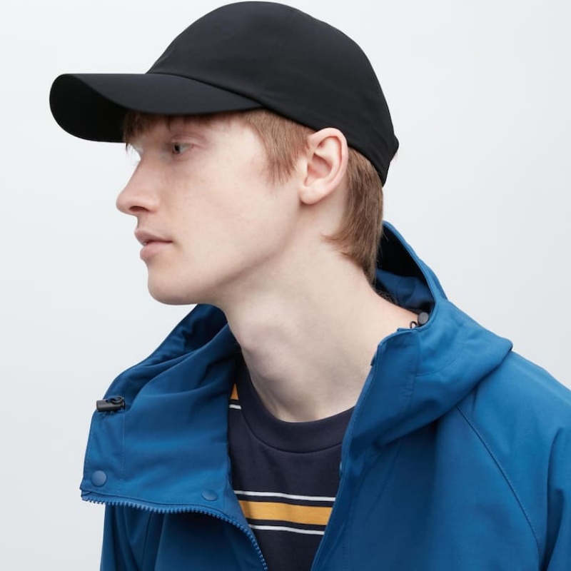 Men's Uniqlo Two-way Stretch Caps Black | TXFH-24085