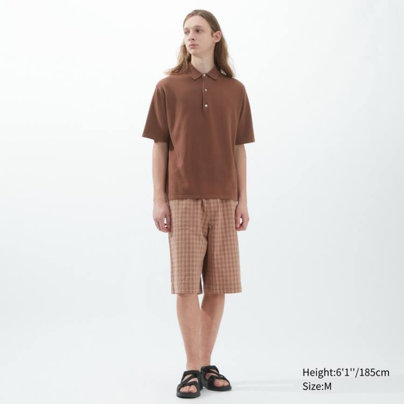 Men's Uniqlo U Knitted Jumpers Brown | INDS-57930