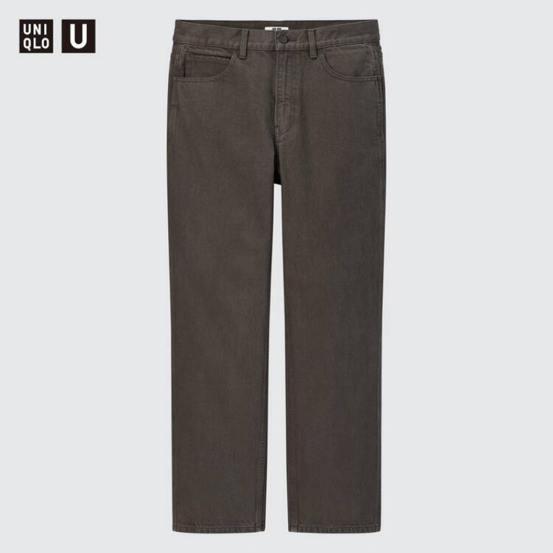 Men\'s Uniqlo U Regular Fit Jeans Grey | WFRX-84679