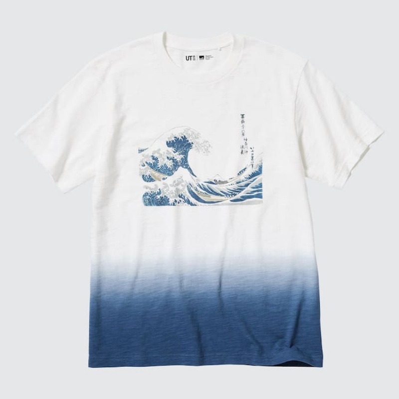 Men's Uniqlo Ukiyo-e Archive Ut Graphic T Shirts White | FQSD-35182