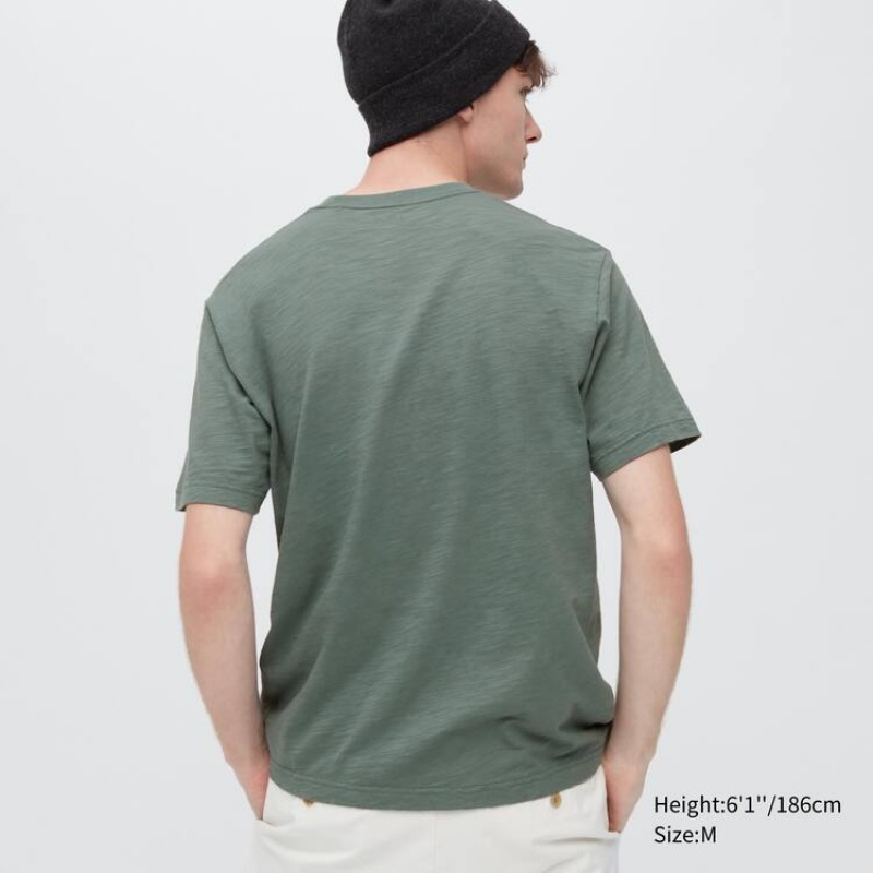 Men's Uniqlo Ukiyo-e Archive Ut Graphic T Shirts Green | KMJA-10486