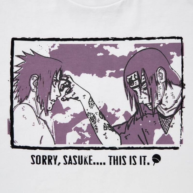 Men's Uniqlo Ut Archive Naruto Graphic T Shirts White | RYSH-65981