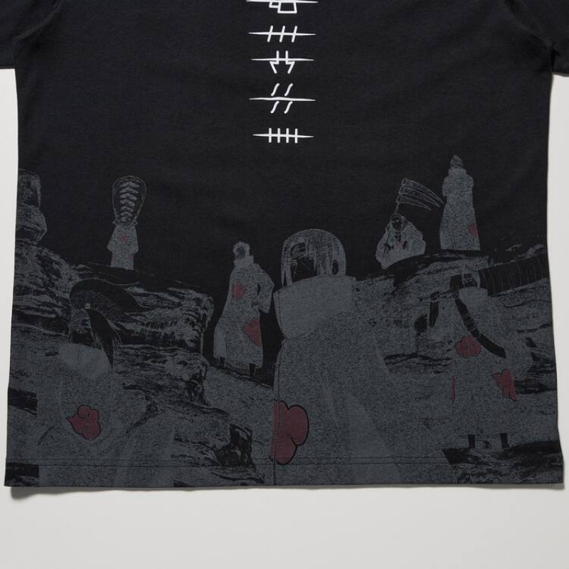 Men's Uniqlo Ut Archive Naruto Graphic T Shirts Black | JBVR-52387