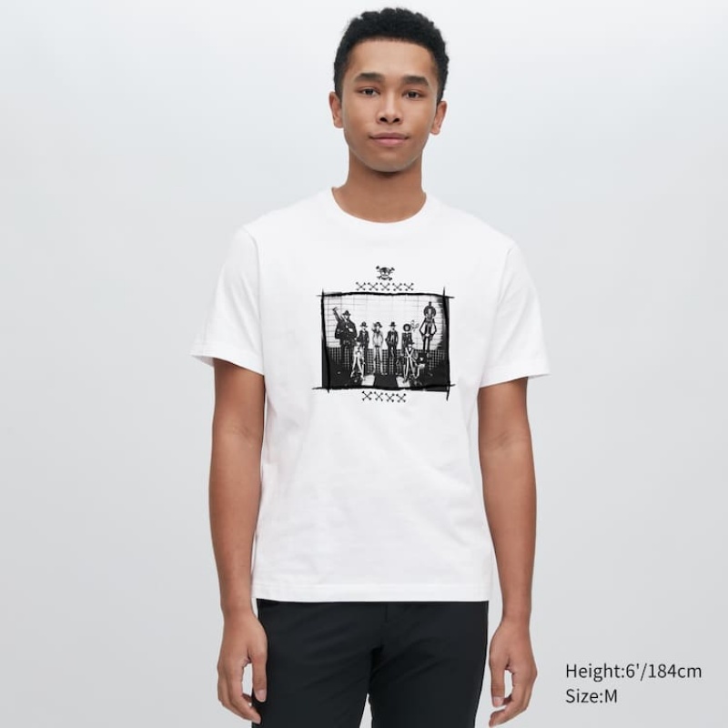 Men's Uniqlo Ut Archive One Piece Graphic T Shirts White | PEDU-56234