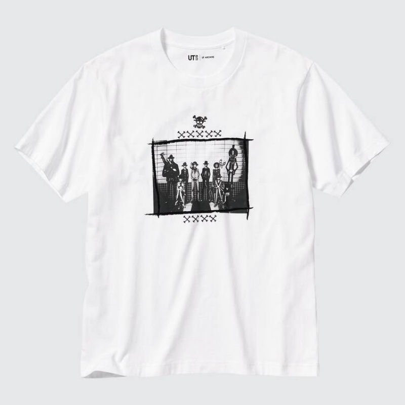 Men's Uniqlo Ut Archive One Piece Graphic T Shirts White | PEDU-56234