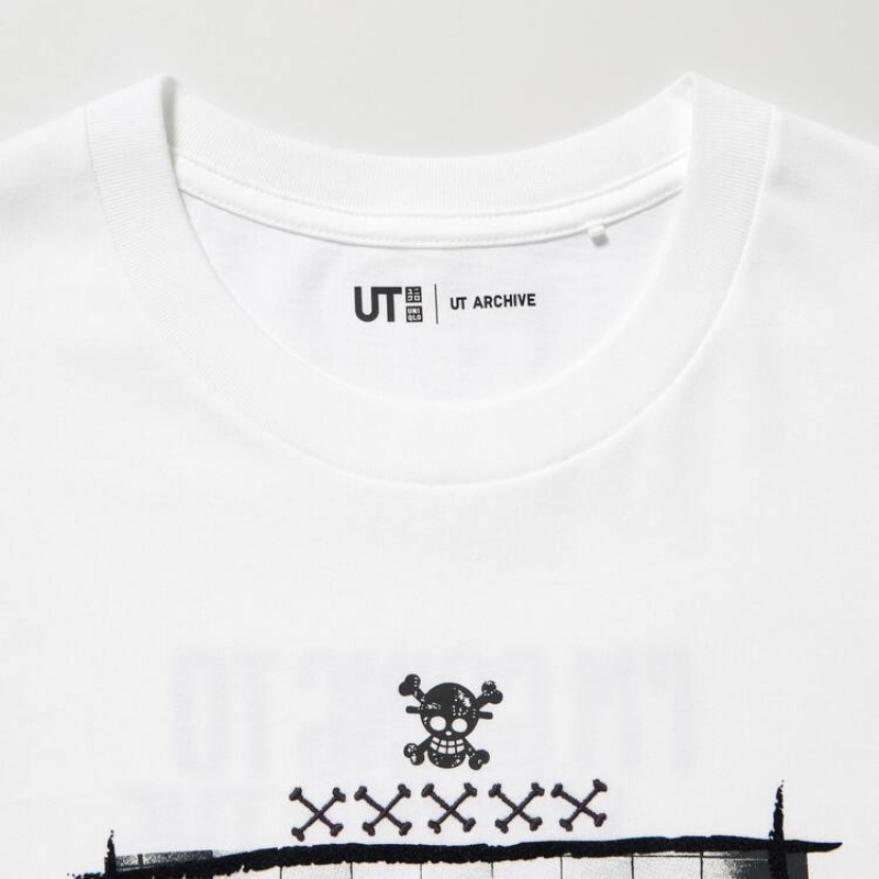 Men's Uniqlo Ut Archive One Piece Graphic T Shirts White | PEDU-56234