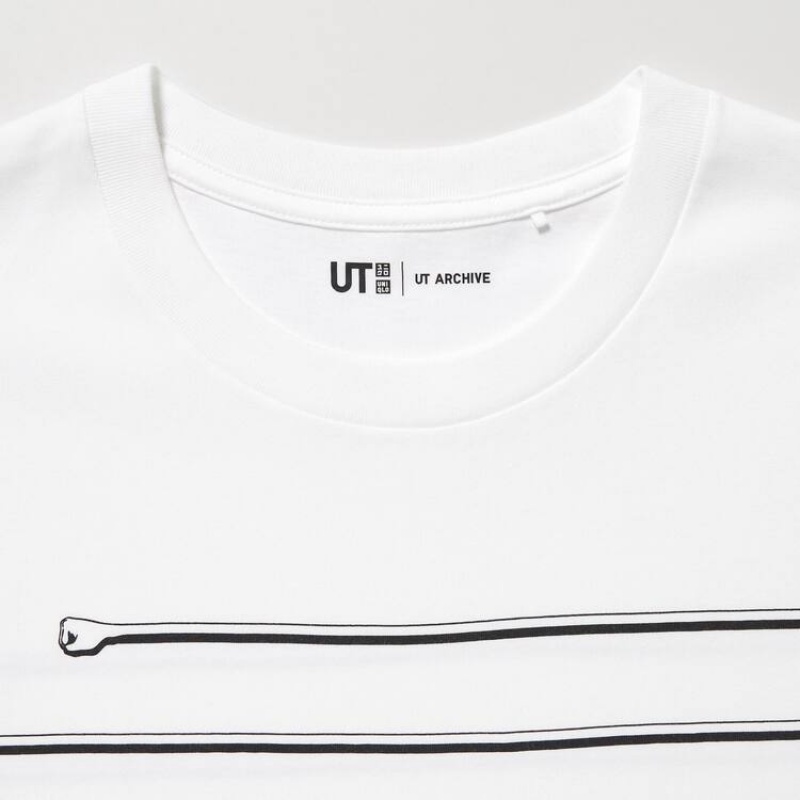 Men's Uniqlo Ut Archive One Piece Graphic T Shirts White | EPGM-78269