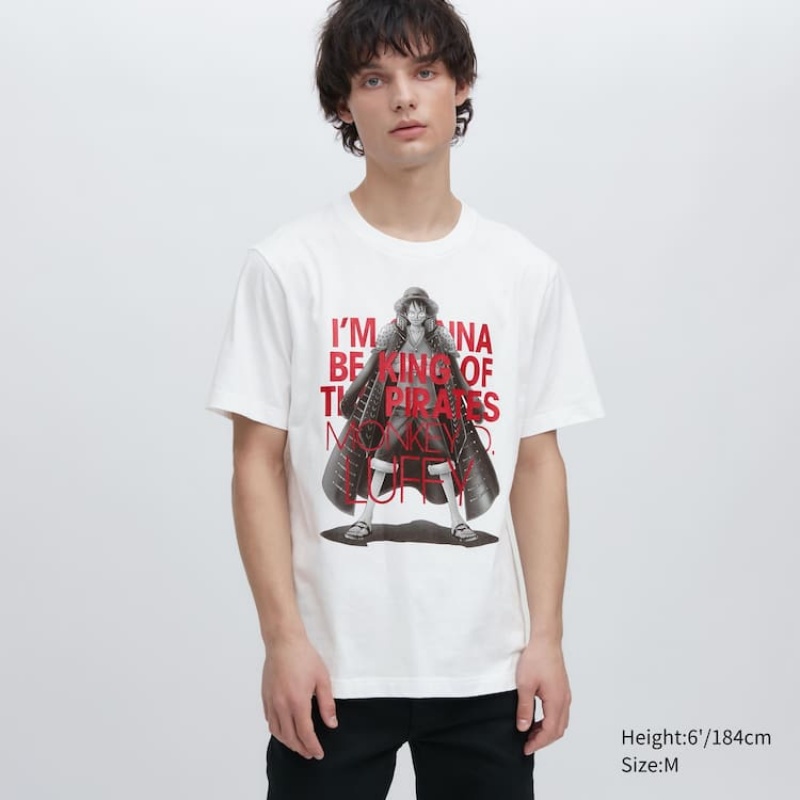 Men's Uniqlo Ut Archive One Piece Graphic T Shirts White | KNXC-35417