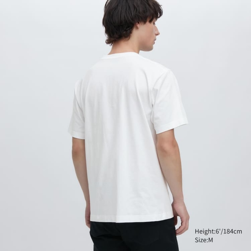 Men's Uniqlo Ut Archive One Piece Graphic T Shirts White | KNXC-35417